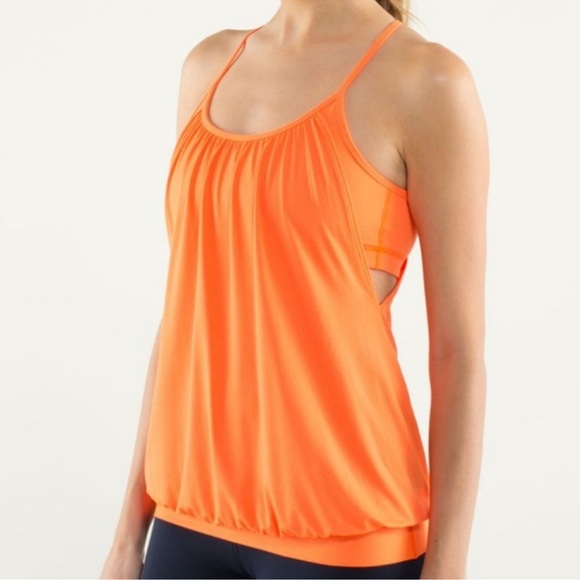 Lululemon No Limits Orange Tank Top - Picture 2 of 9